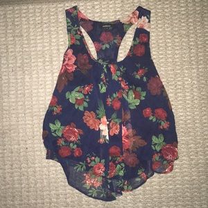 !SOLD! Navy Floral Tank